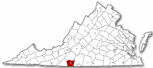 Virginia Map with Henrico County Highlighted